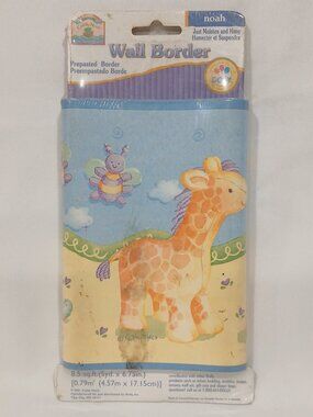 Noah Pre-pasted Wall Border 5 Yards Nursery Decor Cathy Heck Vntg Dolly 2001 NEW